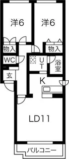 デュクラージュ【402号室】の間取り