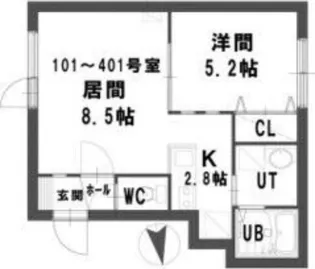 グランメール麻生南公園【2階】の間取り