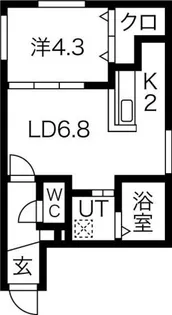 アルーア北大前【3階】の間取り