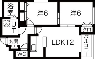パープルサイド【305号室】の間取り
