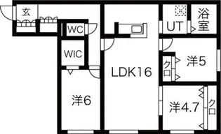 CreaResidence元町【1階】の間取り
