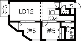 リュクスN22【5階】の間取り