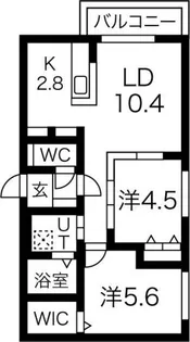 エフォート新道東【4階】の間取り
