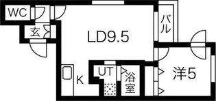 calme令北8条 【1階】の間取り