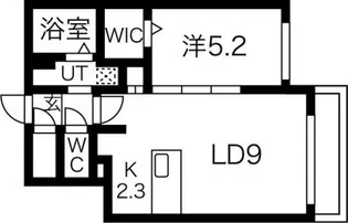 べラージオ北22条【4階】の間取り