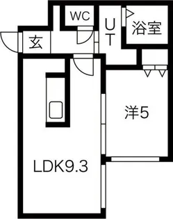 ガーデンコート栄町【1階】の間取り