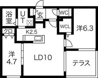 ブランシャール札幌STATION 【1階】の間取り