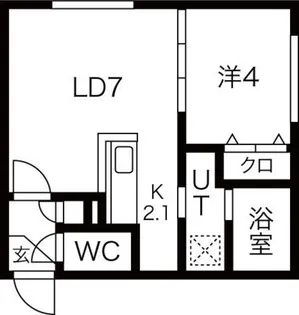 Deux Noir(ドゥ・ノワール)【3階】の間取り