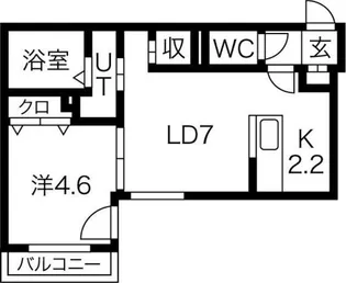Asso Lusso ASABU(アッソルッソ麻生)【2階】の間取り