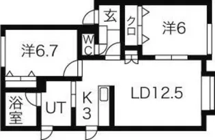 ピュアパレスⅡ【202号室】の間取り