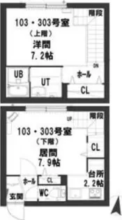 グランメールエース【4階】の間取り