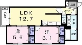 グラーツィア【1階】の間取り