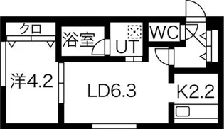 Lichtrare麻生(リヒトラーレ)【2階】の間取り