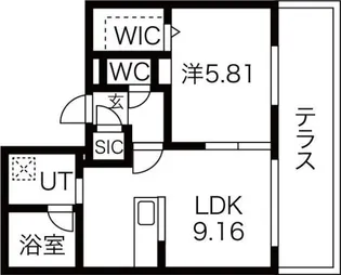 ストークト東区役所前【1階】の間取り
