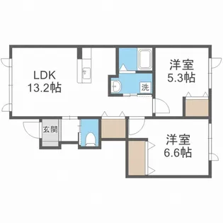 ウイングコート5【1階】の間取り