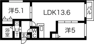 ラディーチェ元町【1階】の間取り