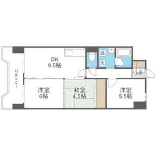 朝日プラザ偕楽園【14階】の間取り
