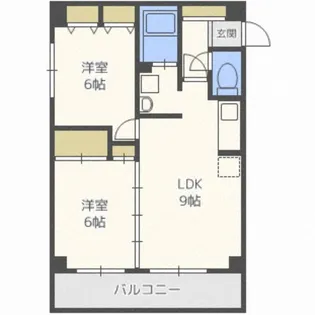 レジデンスカトウ【105号室】の間取り