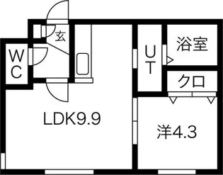 レジデンス北23条【1階】の間取り
