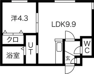 レジデンス北23条【4階】の間取り