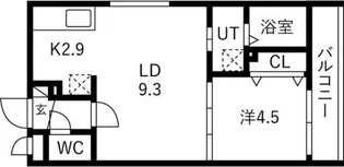 パティオ北15【3階】の間取り