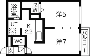 シャルマン東区役所前【4階】の間取り