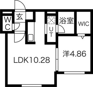 シエル麻生【4階】の間取り