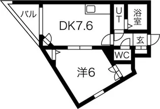 メニーズコート麻生中央【8階】の間取り