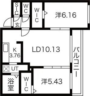 グランラヴィーヌN17【3階】の間取り