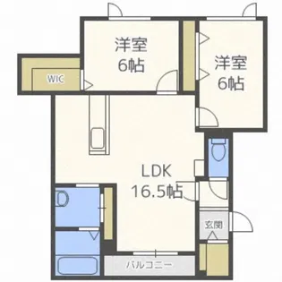 リアンⅡ【303号室】の間取り