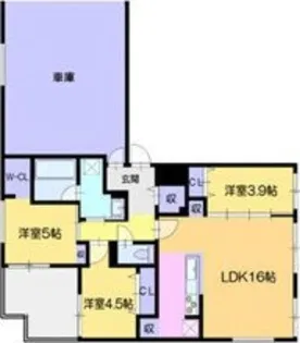 ラ・シュエット元町【1階】の間取り