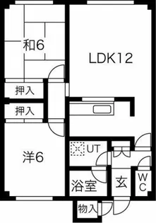 パレス杉都A棟【1階】の間取り