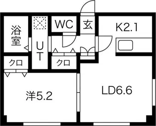 クレアトゥール麻生【2階】の間取り