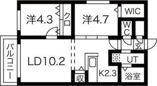 レジーナN22【5階】の間取り
