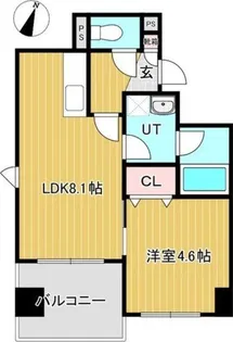 カハラコートセカンド【5階】の間取り