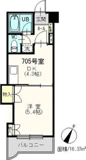 オリエントレジデンス【7階】の間取り