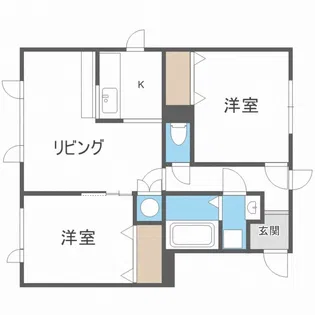 グランディールB【2階】の間取り