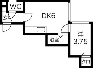 プラザインN14 A棟【2階】の間取り