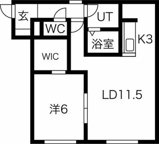 blanc(ブラン)本町【101号室】の間取り