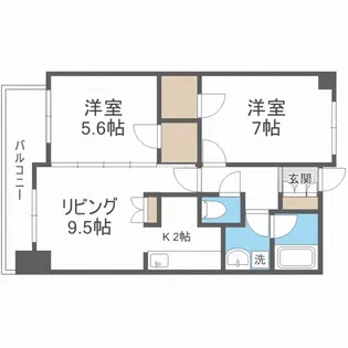 グレイスコート北18条【12階】の間取り