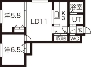 サンレコルト【3階】の間取り
