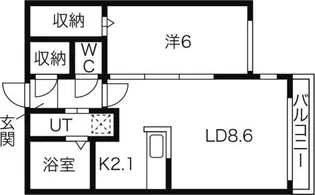フレシールN20美香保公園【3階】の間取り