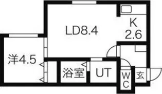 YUGO'S 環状【4階】の間取り