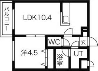 オルセー環状通東【4階】の間取り