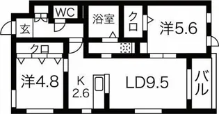フィオラノセレッソ【4階】の間取り