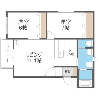シャトルTH23【401号室】の間取り