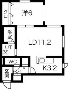 クラリス麻生【1階】の間取り
