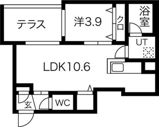 レジデンシア麻生中央 (RESIDENCIA麻生中央)【1階】の間取り