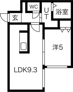 ガーデンコート栄町【1階】の間取り