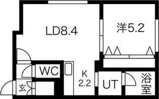 アプリーラ伏古【2階】の間取り